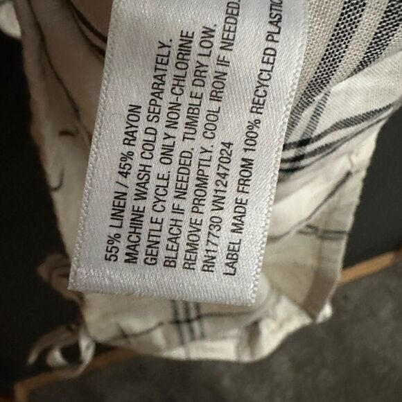 A New Day Womens Linen Blend Tie-Front Faux-Button Tank Top Cream Size XL NWT - Picture 8 of 11